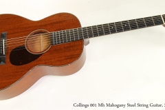 Collings 001 Mh Mahogany Steel String Guitar, 2012   Full Front View