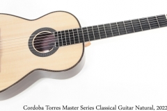 Cordoba Torres Master Series Classical Guitar Natural, 2022 Full Front View Cordoba Torres Master Series Classical Guitar Natural, 2022 Full Front View