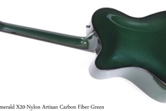 Emerald X20-Nylon Artisan Carbon Fiber Green Full Rear View Emerald X20-Nylon Artisan Carbon Fiber Green Full Rear View