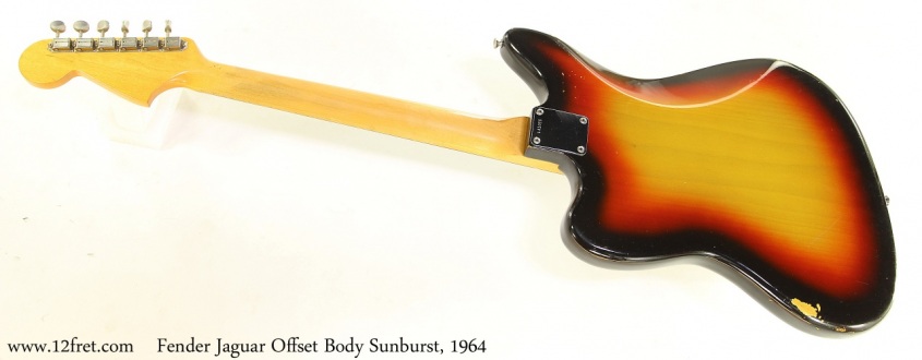 Fender Jaguar Offset Body Sunburst, 1964 Full Rear View Fender Jaguar Offset Body Sunburst, 1964 Full Rear View