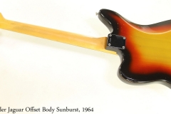 Fender Jaguar Offset Body Sunburst, 1964 Full Rear View Fender Jaguar Offset Body Sunburst, 1964 Full Rear View