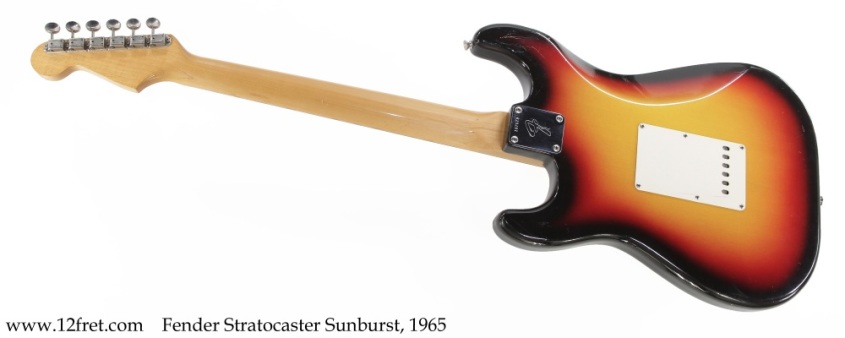 Fender Stratocaster Sunburst, 1965 Full Rear View Fender Stratocaster Sunburst, 1965 Full Rear View