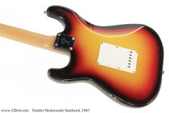 Fender Stratocaster Sunburst, 1965 Back View Fender Stratocaster Sunburst, 1965 Back View