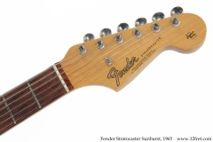 Fender Stratocaster Sunburst, 1965 Head Front View Fender Stratocaster Sunburst, 1965 Head Front View