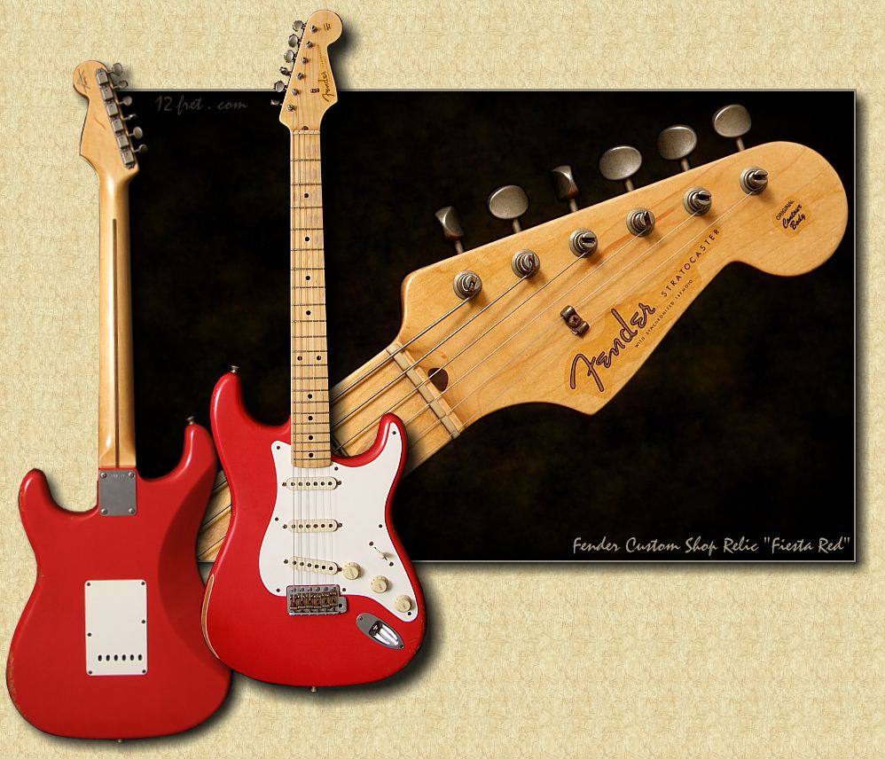 Fender Time Machine 56 Relic Strat: Fiesta Red - archive.12fret.com