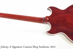 Gibson Johnny A Signature Custom Shop Sunburst, 2012 Full Rear View Gibson Johnny A Signature Custom Shop Sunburst, 2012 Full Rear View