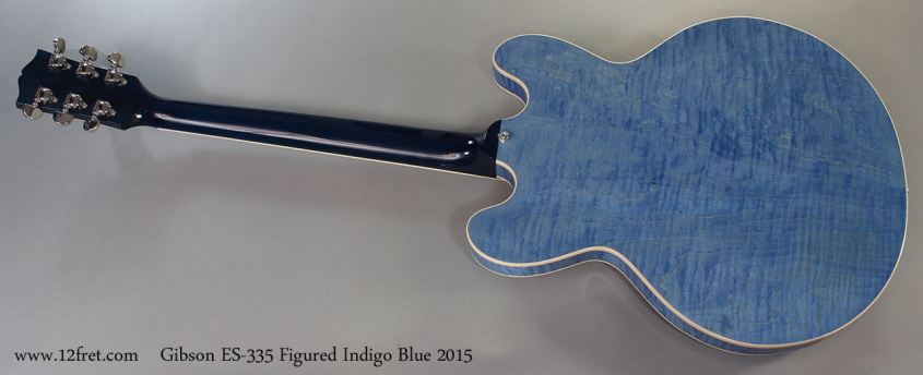 Gibson ES-335 Figured Indigo Blue 2015 Full Rear View