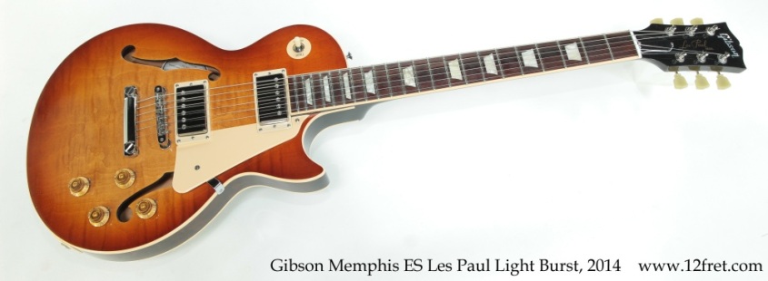 Gibson Memphis ES Les Paul Lightburst, 2014 Full Front View Gibson Memphis ES Les Paul Lightburst, 2014 Full Front View