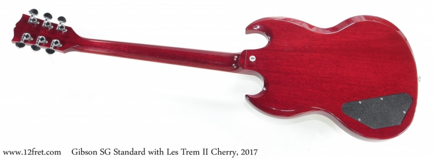 Gibson SG Standard with Les Trem II Cherry, 2017 Full Rear View Gibson SG Standard with Les Trem II Cherry, 2017 Full Rear View