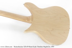 Rickenbacker 325v59 Short Scale Thinline MapleGlo, 1997 Back View Rickenbacker 325v59 Short Scale Thinline MapleGlo, 1997 Back View