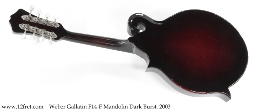 Weber Gallatin F14-F Mandolin Dark Burst, 2003 Full Rear View Weber Gallatin F14-F Mandolin Dark Burst, 2003 Full Rear View