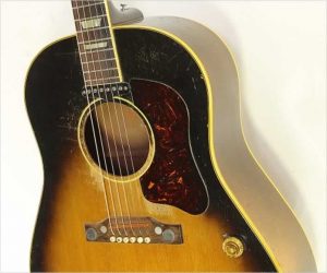  Gibson J160E Steel String Guitar Sunburst, 1956