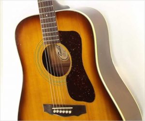  Guild D40SB Steel String Dreadnought Guitar Sunburst, 1975