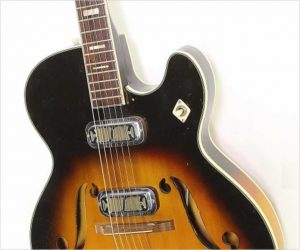  Harmony Meteor H70 Thinline Archtop Electric Sunburst, 1958