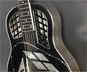  National Tricone Style 1 12 Fret Resophonic Nickel Brass Guitar, 2001