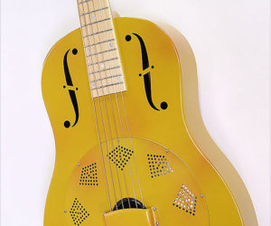  National Triolian Polychrome "Palm Yellow'" Resophonic Guitar, 2010