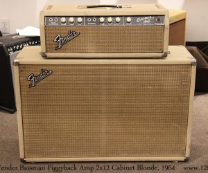   Fender Bassman Piggyback Amp 2x12 Cabinet Blonde, 1964