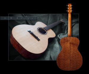   G.W. BARRY   OM Bearclaw Spruce and Pommele Sapele Mahogany