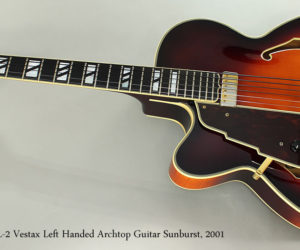 :  2001 D'Angelico NYL-2 Vestax Left Handed Archtop Guitar Sunburst