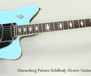  Duesenberg Paloma Solidbody Electric Guitar, Narvik Blue