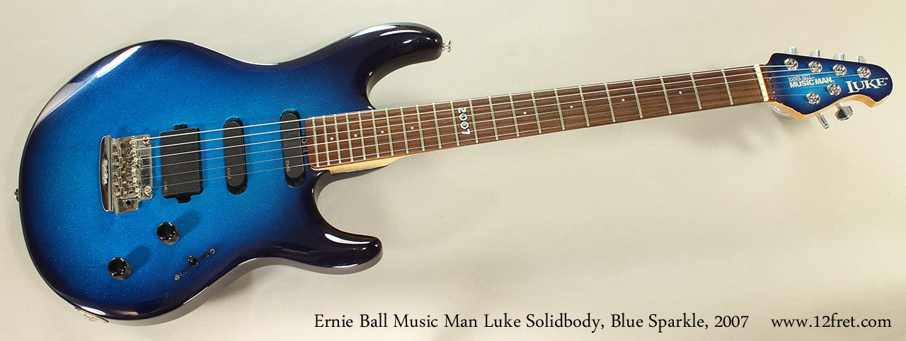 2007 Ernie Ball Music Man Luke Solidbody, Blue Sparkle