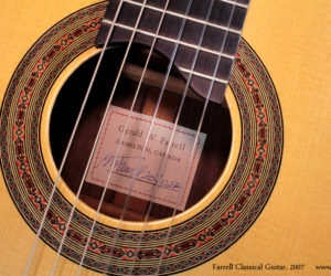  Gerald Farrell Classical Guitar, 2007