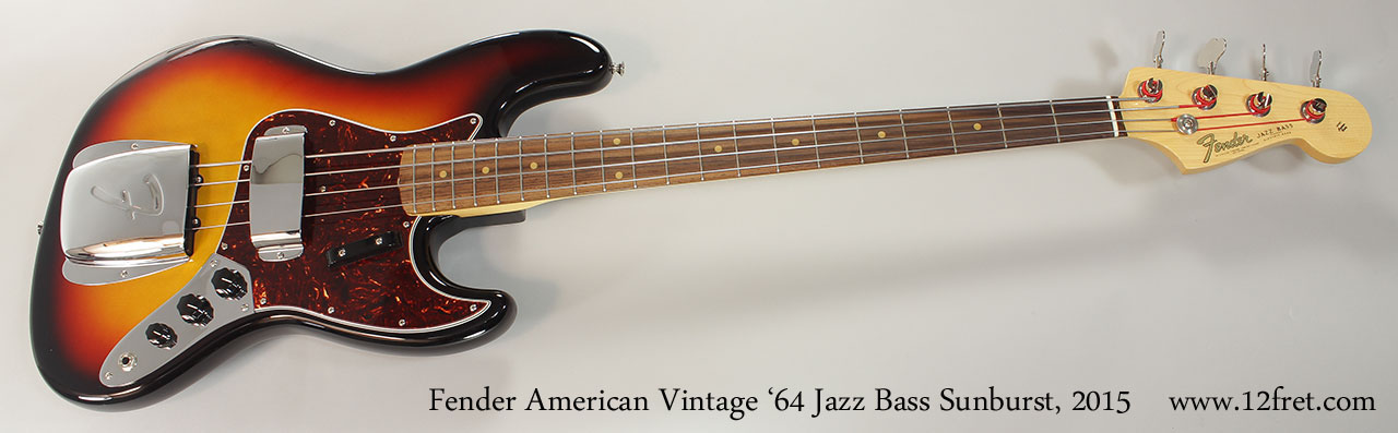 2015 Fender American Vintage '64 Jazz Bass Sunburst