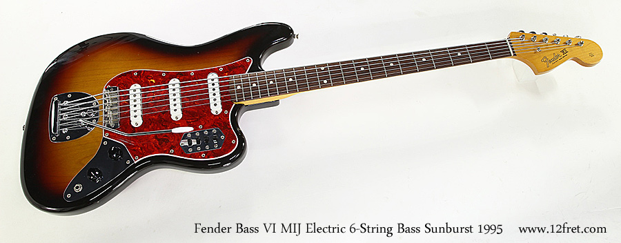 Fender Bass VI MIJ Electric 6-String Bass Sunburst 1995 | archive
