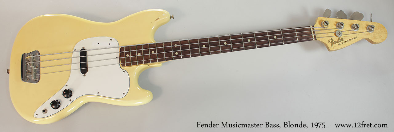 1975 Fender Musicmaster Bass, Blonde SOLD | archive.12fret.com