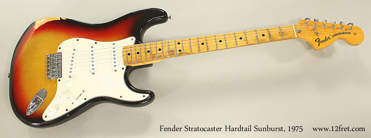 1975 Fender Stratocaster Hardtail Sunburst | archive.12fret.com