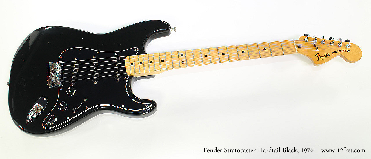 1976 Fender Stratocaster Hardtail Black | archive.12fret.com