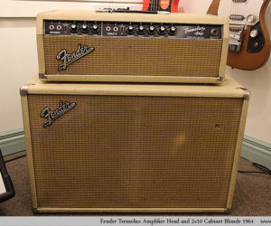  Fender Tremolux Amplifier Head with 2x10 Cabinet Blonde 1964 