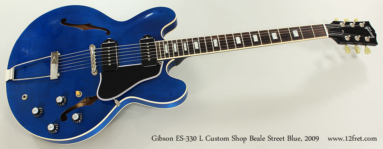 2009 Gibson ES-330 L Custom Shop Beale Street Blue | archive