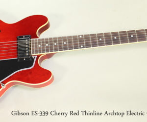  2009 Gibson ES-339 Cherry Red Thinline Archtop Electric Guitar