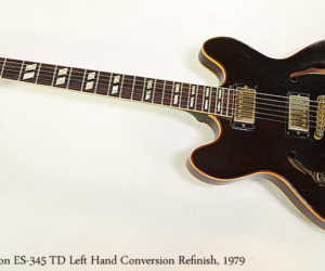  Gibson ES-345 TD Left Hand Conversion Refinish, 1979