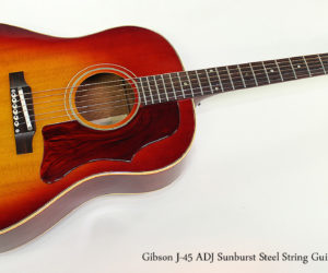   1966 Gibson J-45 ADJ Sunburst Steel String Guitar