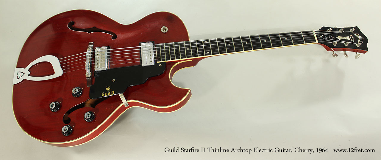1964 Guild Starfire II Thinline Archtop Electric Guitar, Cherry