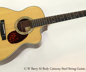   G W Barry M Body Cutaway Steel String Guitar, 1997