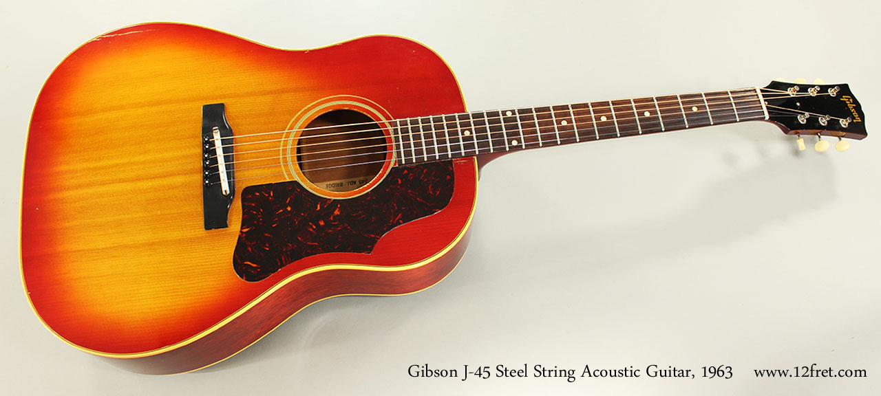 1963 Gibson J-45 Steel String Acoustic Guitar | archive.12fret.com
