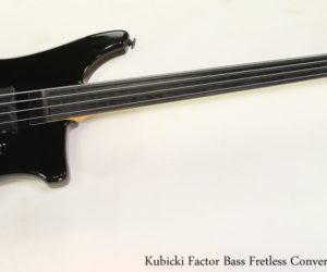  Kubicki Factor Bass Fretless Conversion Black, 1990
