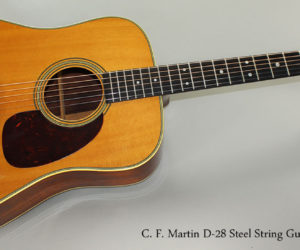   1952 C. F. Martin D-28 Steel String Guitar