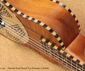 !!! National Rope Bound Koa Resonator Ukuleles