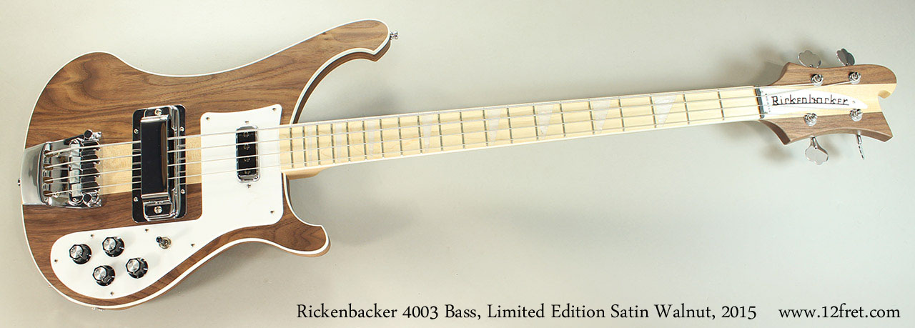 2015 Rickenbacker 4003 Bass, Satin Walnut Limited Edition | www