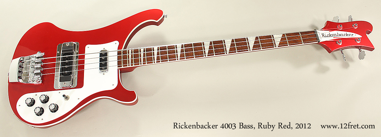 2012 Rickenbacker 4003 Bass, Ruby Red