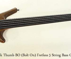  Warwick Thumb BO Bolt On Fretless 5 String Bass Guitar, 2002