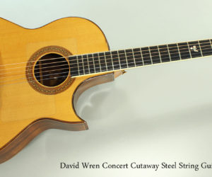   1979 David Wren Concert Cutaway Steel String Guitar